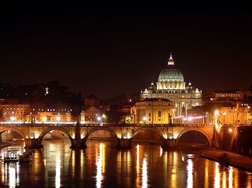 Percorso serale in pullman | Il Tevere e i ponti