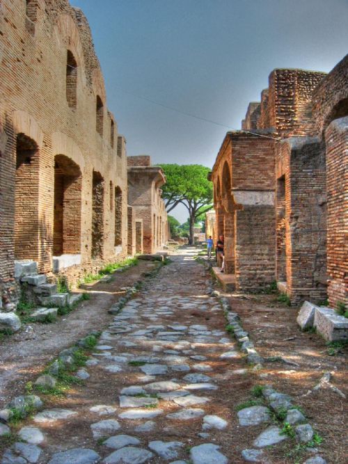 Ostia Antica con attore