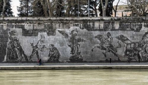 Passeggiata lungo il Tevere | Triumphs and Laments di William Kentridge
