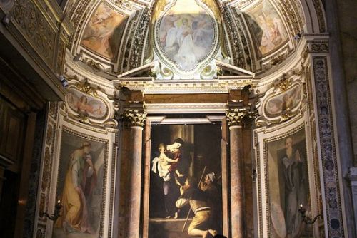 Caravaggio e Raffaello a S. Agostino